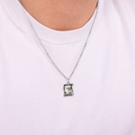 Plakette 925 Silver rhodium-plated Parchment with Cubic Zirconia - 316067.1