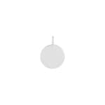 Plaquette Argent 925 rhodié Ø 15mm