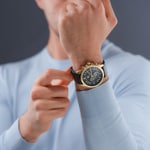 Police Burbank Chronographe Doré / Noir - PEWGC0054001