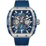 Police Flash Day Date Silbrig / Blau