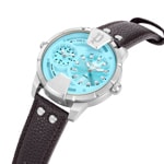 Police Huntley Dual Time Silver / Brown - PEWJA0022002