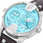 Police Huntley Dual Time Silver / Brown - PEWJA0022002