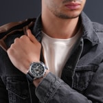 Police Luang Automatic Silbrig / Blau - PEWGE1601803