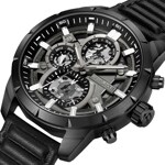 Police Neist Day Date Black leather - PEWJF0021803