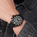 Police Neist Day Date Black leather - PEWJF0021803