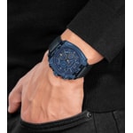 Police Norwood Date Dual Time Blue leather - PEWJF0021904