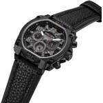 Police Norwood Date Dual Time Black leather - PEWJF0021903