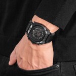 Police Norwood Date Dual Time Black leather - PEWJF0021903