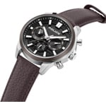 Police Rangy Day-Date Silver / Brown - PEWJF0021040