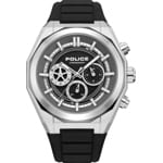 Police Steward Chronograph Silbrig / Schwarz