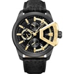 Police Underlined Day Date Schwarz