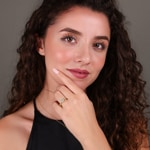 Princesse bague diamant halo or jaune 750/18 ct, 0.65 ct G/si - RI-6540-03-GG