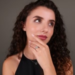 Princesse bague diamant halo or gris 750/18 ct, 0.85 ct G/si - RI-6539-02-WG