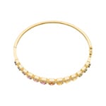 Rainbow Saphir Armreif 750/18 K Gelbgold mit Diamanten 0.81 ct H/si - AR-12342-GG