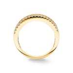 Bague Rainbow Saphir or jaune 750/18 ct avec diamants 0.33 ct H/si - RI-11203-GG