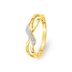 Ring 375/9 K Gelbgold bicolor mit Zirkonia