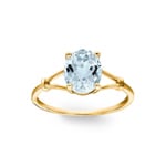 Ring 375/9 K Gelbgold mit Aquamarin oval - 193005.M0