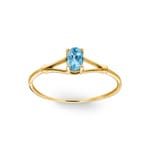 Ring 375/9 K Yellow Gold with Blue Topaz - 193019.T0