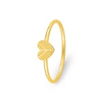 Ring 375/9 K Yellow Gold with Heart