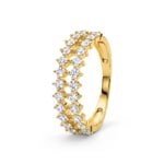Bague or jaune 375/9 ct avec diamants de laboratoire 0.80 ct - 9KLGD157Y