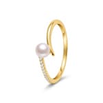 Ring 375/9 K Gelbgold mit Süsswasserperle & Zirkonia - 197682.P0