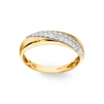 Ring 375/9 K Yellow Gold with Cubic Zirconia Pavé - 09SA742BZ