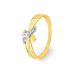 Bague or jaune 375/9 ct avec zircone solitaire - 09SA819BZ