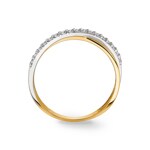 Ring 375/9 K Gelbgold mit Zirkonia und Rhodium - 09SA80BZ
