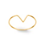 Bague or jaune 375/9 ct Motif en V - 9K11390