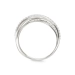 Ring 375/9 K White Gold crossed with Cubic Zirconia - 09SA769GZ