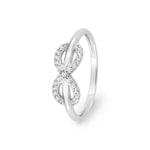 Ring 375/9 K Weissgold Infinity mit Zirkonia