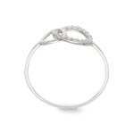 Ring 375/9 K White Gold Circles with Cubic Zirconia - 193065.Z1