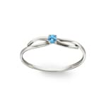 Bague or gris 375/9 ct avec topaze bleue - 09FA142GT