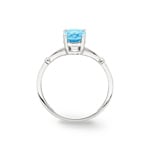 Ring 375/9 K Weissgold mit Blautopas - 193009.T1