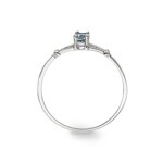 Ring 375/9 K White Gold with Blue Topaz - 193019.T1