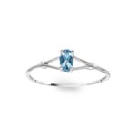 Ring 375/9 K White Gold with Blue Topaz - 193019.T1