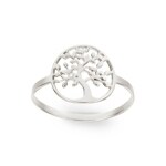 Bague or gris 375/9 ct avec arbre de vie - 9K11206GR