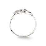 Ring 375/9 K Weissgold mit verschlungenen Herzen & Zirkonia - 9KID013GZ