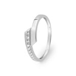 Ring 375/9 K Weissgold mit Zirkonia