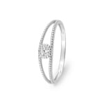 Ring 375/9 K Weissgold mit Zirkonia