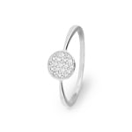 Ring 375/9 K Weissgold mit Zirkonia Pavé