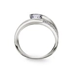 Ring 375/9 K Weissgold mit Zirkonia Solitär und Seitensteinen - 09SG61GZ