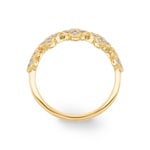 Ring 750/18 K Yellow Gold Cloverleaves with Diamonds 0.48 ct H/si - RI-05424-GG
