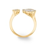 Ring 750/18 K Gelbgold Kleeblätter mit Diamanten 0.91 ct H/si - RI-05815-GG