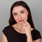 Bague or jaune 750/18 ct avec améthyste et diamants 0.06 ct H/si - RI-70302-AME-GG