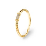 Bague or jaune 750/18 ct avec diamants 0.03 ct H/si