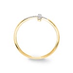 Ring 750/18 K Gelbgold mit Diamanten 0.04 ct H/si, Kreuz - RI-56708-GG