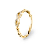 Ring 750/18 K Gelbgold mit Diamanten 0.05 ct H/si, Infinity
