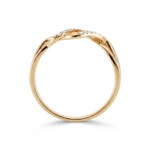 Ring 750/18 K Yellow Gold with Diamonds 0.06 ct - RI-73685-GG