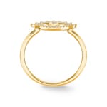 Ring 750/18 K Gelbgold Evil Eye mit Diamanten 0.08 ct H/si - RI-49757-GG